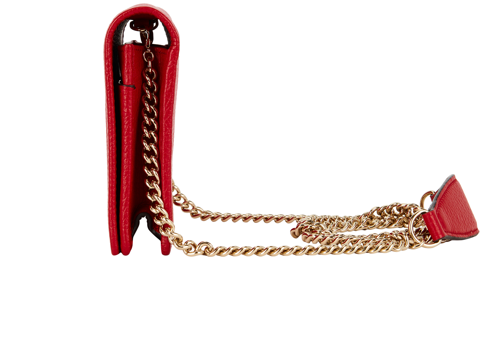 Interlocking G Crossbody Bag, &pound;450, Handbags, Red, Leather, Bottom view